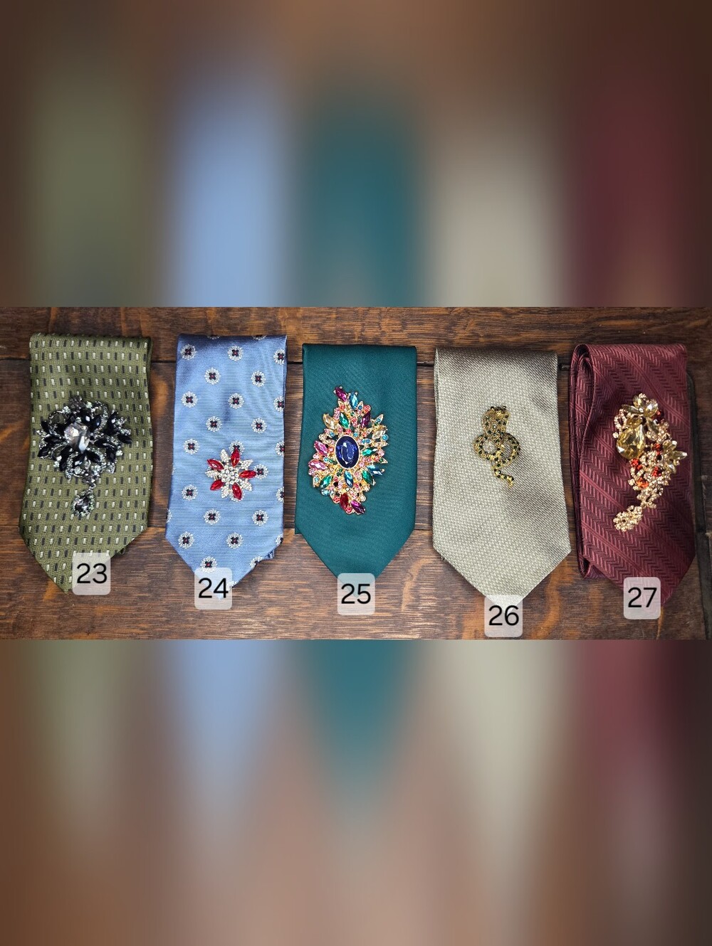 MADE TO ORDER Ladies Custom Ties Upcycled From Mens Ties - Picture 7 of 16